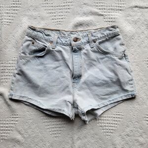 Levi's Vintage Orange Tab 90's 512-912 Slim Fit Cut Off Denim Shorts- Light Wash